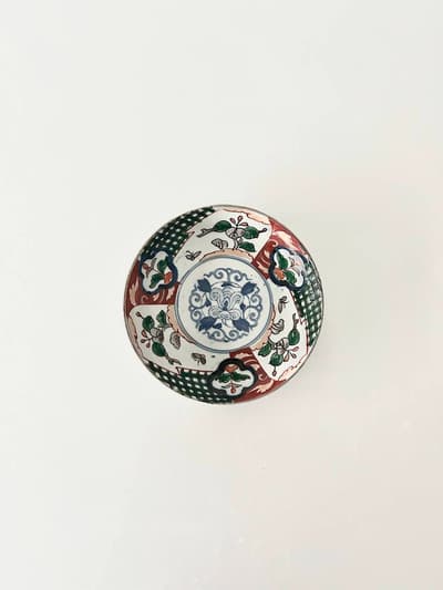 【骨董】古伊万里　色絵　皿　　5.5寸皿　⑤ 画像1
