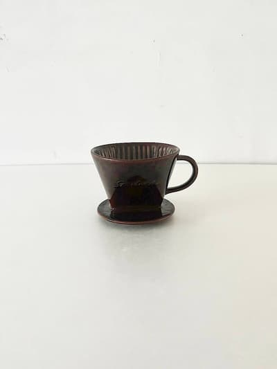 STARBUCKS　陶器　コーヒードリッパー　ブラウン　3穴　 画像1