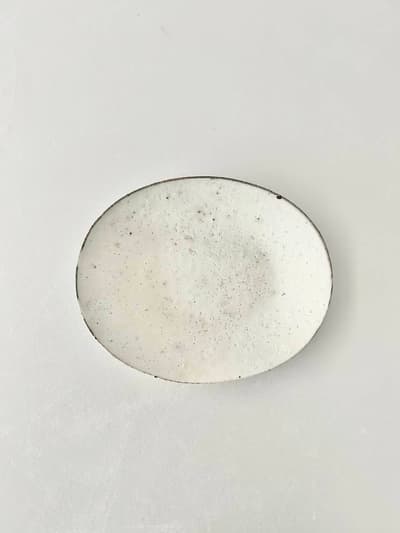 【美品】村上直子　shiromoegi　小判皿　① 画像1