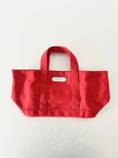 【美品】R&D.M.Co-　OLDMAN’S TAILOR　帆布トートバッグ　Sサイズ　赤 画像1