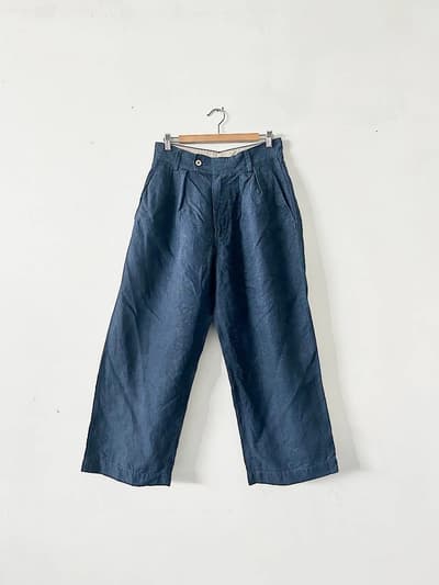 【美品】2024SS　45R　リネンクロスシャルロットバギーパンツ　インディゴ　 画像1