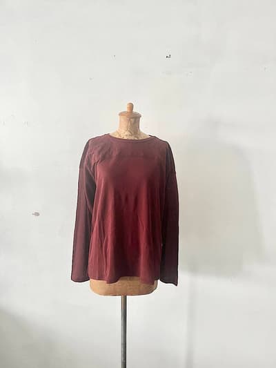 【未使用】6(ROKU) コットンナイロン ベースボール Tシャツ　FREE  画像1