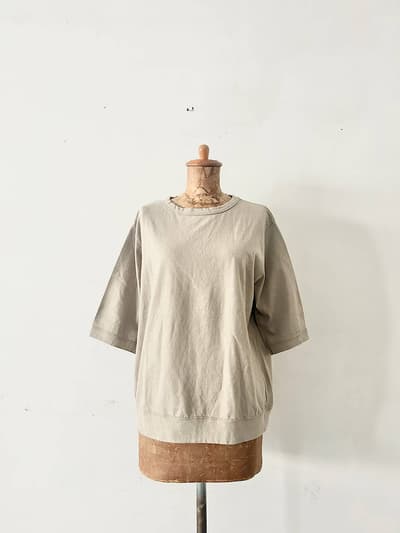 【未使用】DANA FANEUIL　ムラ糸天竺6分袖ワイドTシャツ 画像1