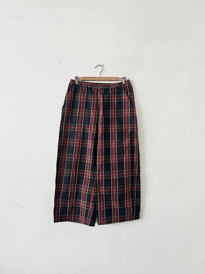 mizuiro ind　チェックイージーパンツ　タータンチェック 画像1