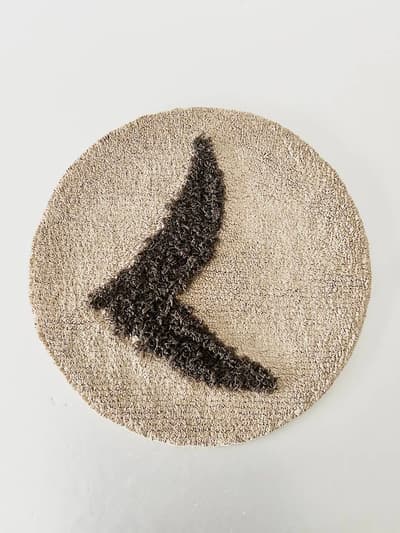 mina perhonen　bird　ラウンドマット　フロアマット 画像1