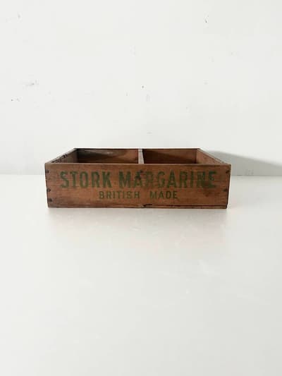【イギリスヴィンテージ】STORK　木箱　マーガリン 画像1
