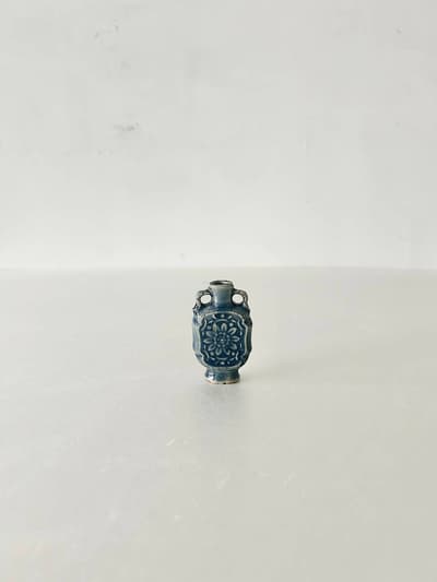 【中国骨董】シノワズリ　瑠璃釉　鼻煙壺　花器 画像1