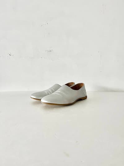 que shoes 　plain プレーン　Lサイズ　シルバー　 画像1