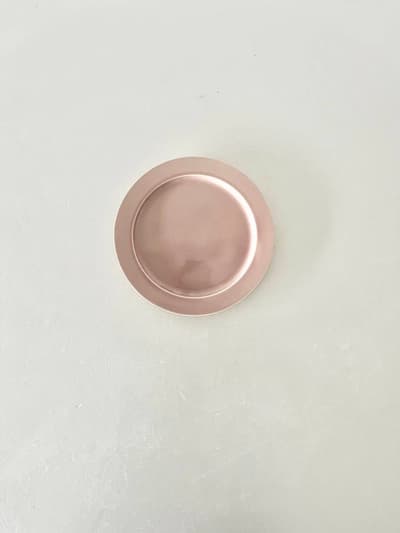 【未使用】yumiko iihoshi porcelain ・ CHECK&STRIPE  ミスティピンク　après midi plate 220　 画像1