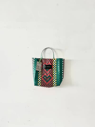 【美品】MARNI　かごバッグ　グリーン 画像1