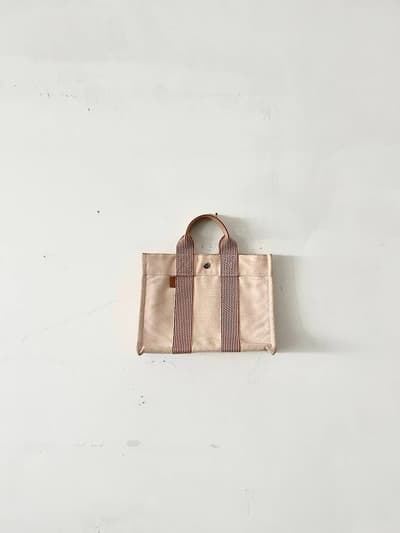 HERMES　 トートバッグ 　ニューフールトゥMM キャンバス ライトブラウン 画像1