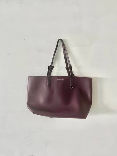 【美品】MICHAEL KORS　レザートートバッグ　　ポーチ付き　パープル　 画像1