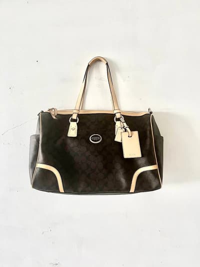 COACH 　シグネチャー　レザーボストンバッグ　 画像1