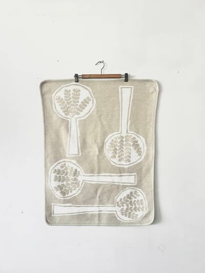 mina perhonen・KLIPPAN　シュニールコットン　ミニブランケット　FOREST SPOON　70・90 画像1