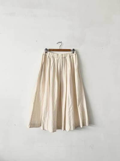 prit　タックギャザースカート　キナリ 画像1