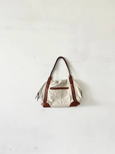 genten 　INNESTO　リネンレザートートバッグ 画像1