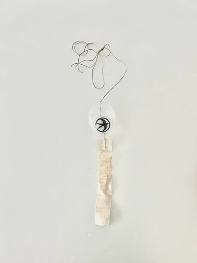 【美品】CLASKA　サコウユウコ　ガラスの風鈴 　ツバメ 画像1