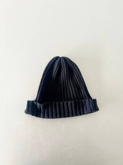 MORRIS&SONS　ニット帽　ネイビー　コットン 画像1