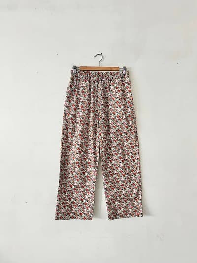 somewearclithing　花柄　イージーパンツ　リバティ　サイズF 画像1