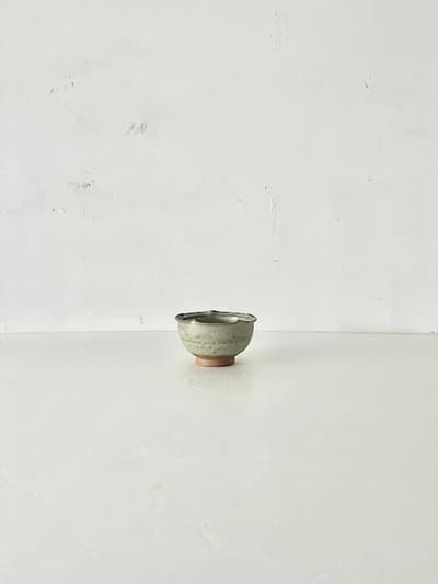 【美品】市野耕　輪花小鉢　彩色灰釉　1 画像1