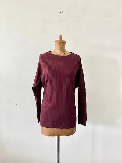【美品】MILK SOP　コットンニットトップス　ラグランスリーブ　フリーサイズ 画像1