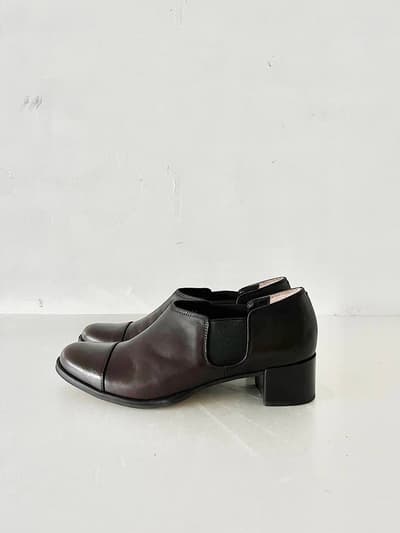 【美品】MARGARET HOWELL　idea　レザースリッポンシューズ　24.5cm 画像1