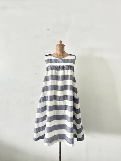 【美品】GRANDMA MAMA DAUGHTER　ボーダー　ワンピース　サイズ1  画像1