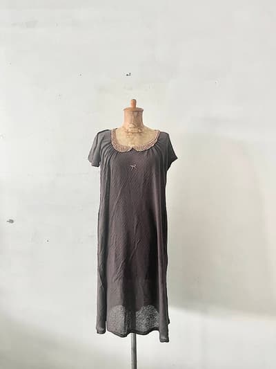 mina perhonen　fizz　コットンリネン　ニット　ワンピース　サイズ36　 画像1