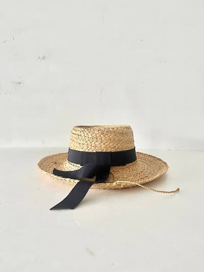 美品　Helen Kaminski 　KEKA　ラフィアハット　ONE SIZE　NATURAL NAVY 画像1