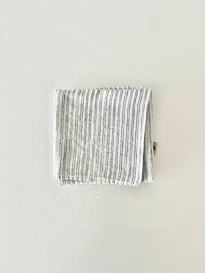 【美品】Horn Please　リネンクロス　INDIA　ストライプ　 画像1