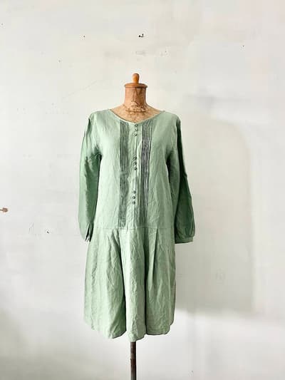 【美品】quatre saisons　リネンワンピース　 画像1