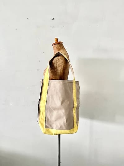 【美品】TEMBEA　BAGUETTE TOTE　ベージュイエロー　キャンバス　 画像1