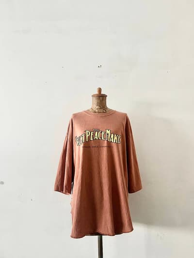 khaki　 7TH SLEEVE TEE 　サイズF　綿 画像1