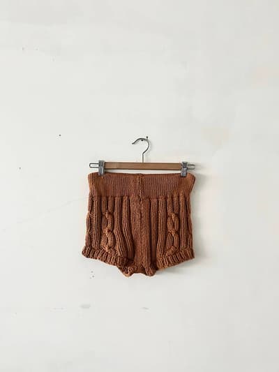 MAYDI　ニットショーツ　サイズS　オレンジ 画像1