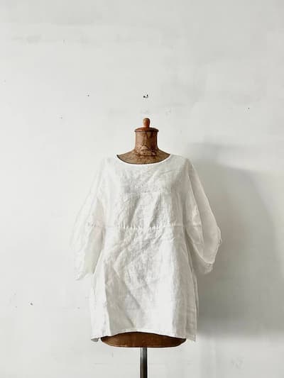 【美品】URBAN RESEARCH DOORS　リネンバルーンブラウス　Мサイズ 画像1