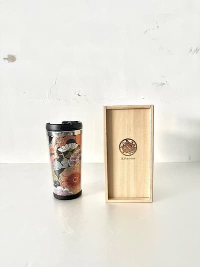 【未使用】浅草たつみや　着物タンブラー　 画像1