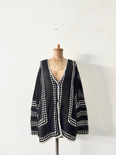 JOUNAL STANDARD relume　クロシェラインVネックカーディガン　 画像1