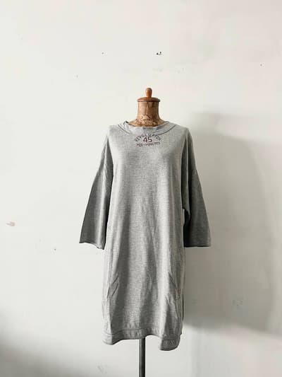【美品】45R 　でこぼこ天竺のスウェットチュニック　サイズ0　② 画像1