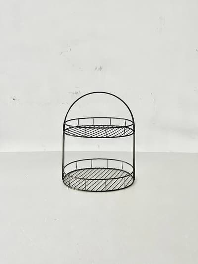 北欧暮らしの道具店　持ち手付きワイヤーバスケット　2段 画像1