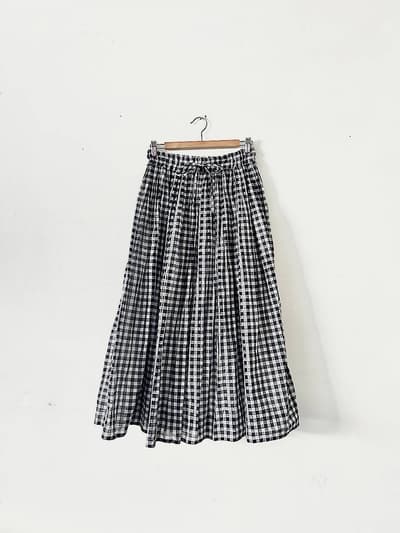 【美品】SOIL　ギンガムチェックギャザースカート　サイズⅡ  画像1