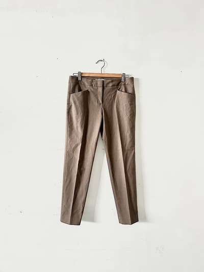 【美品】theory luxe　テーパードパンツ　チャコールグレー　サイズ40 画像1