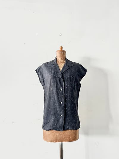 ARTS&SCIENCE　リネンコットンブラウス　ノースリーブ 画像1
