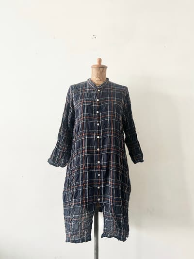 NATURAL LANDRY　 シャーリングローン Ａラインスタンドカラーワンピース 画像1