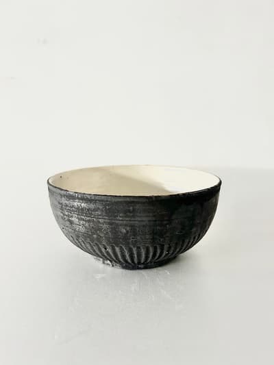 【美品】加藤祥孝　粉引鉄釉 めん鉢 画像1