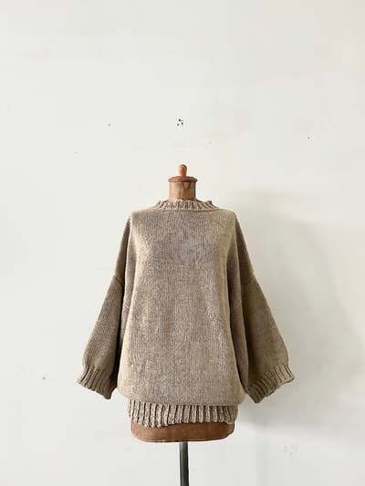 Cion　コットンビッグスリーブセーター　ベージュ 画像1