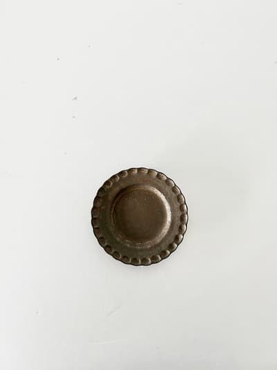 【美品】村上直子　小菊皿　鉄錆　1 画像1