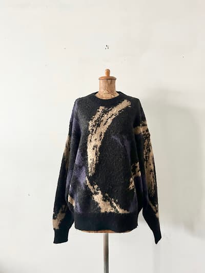 【Men's】Real words　モヘヤ混ニットセーター　サイズM 画像1