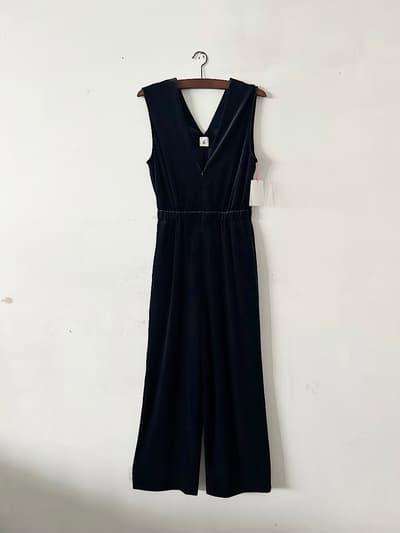 【未使用】6 ROKU BEAUTY & YOUTH UNITED ARROWS　ベロアVネック オールインワン 画像1