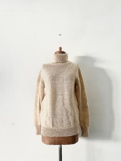 URBAN RESEARCH　ウールリネンニットセーター　エルボーパッチ 画像1
