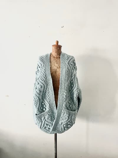 nest Robe　ペルーニットポップコーンケーブルカーディガン 画像1